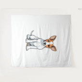 Kawaii Basenji Puppy Wandkleed (Voorkant (horizontaal))