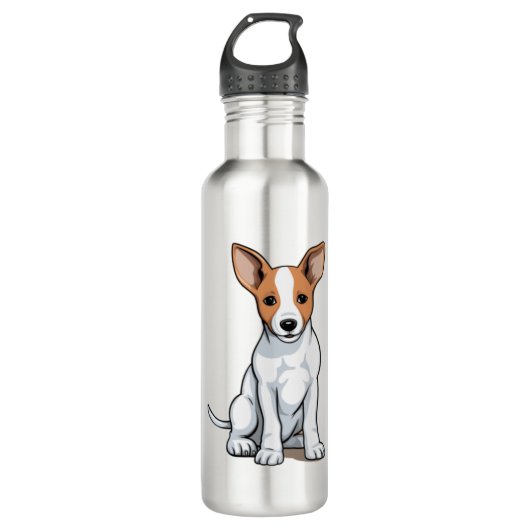 Kawaii Basenji Puppy Waterfles (Voorkant)