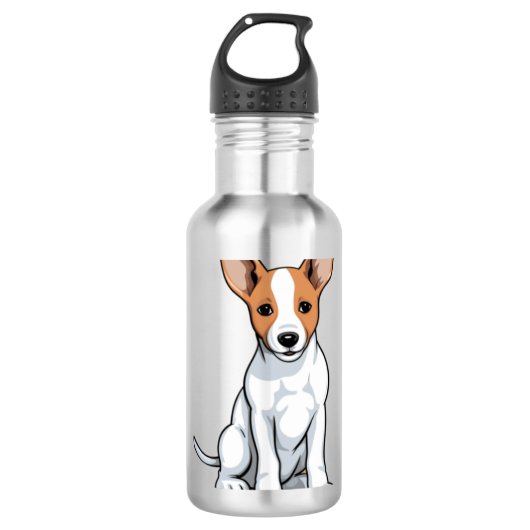 Kawaii Basenji Puppy Waterfles (Voorkant)