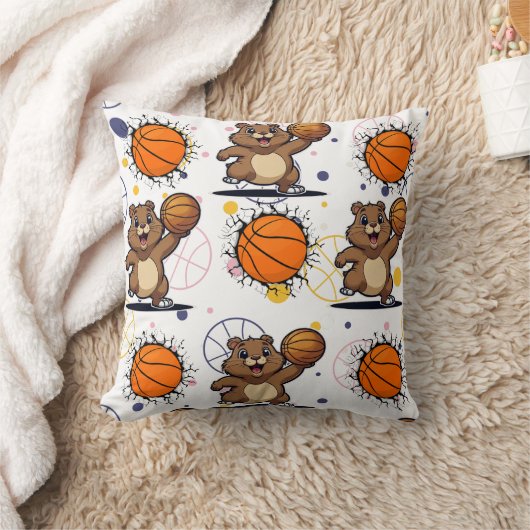 Kawaii Basketbal Gopher Print Kussen (Deken)