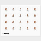 Kawaii Basset Hound Puppy Hart Sticker (Vel)
