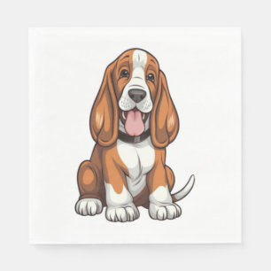 Kawaii Basset Hound Puppy Servet
