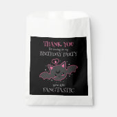 Kawaii Bat Halloween Verjaardagsfeestje Bedankzakje (Voorkant)