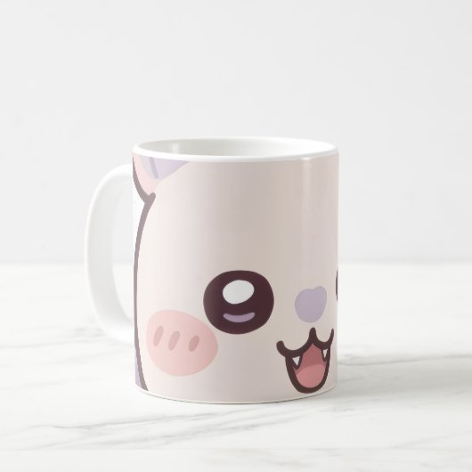 Kawaii Bat Pastel  "Daisuki" Koffiemok (Voorkant links)
