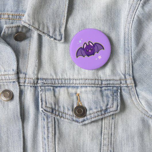 Kawaii Bat Ronde Button 5,7 Cm (In situ)