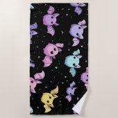 Kawaii Bats – Cute Gothic Pattern Strandlaken (Voorkant)