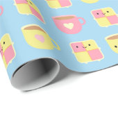 Kawaii Battenberg Cake & Cup in Tea Cadeaupapier (Rol Hoek)