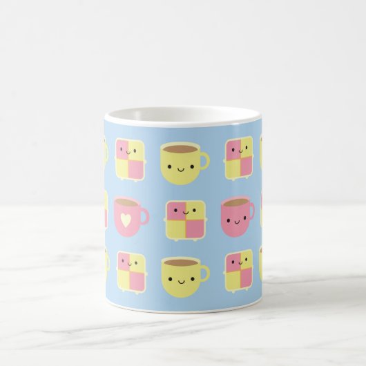 Kawaii Battenberg Cake & Cup in Tea Koffiemok (Center)