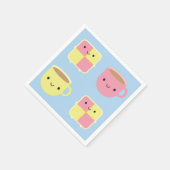 Kawaii Battenberg Cake & Cup in Tea Servet (Hoek)