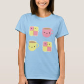 Kawaii Battenberg Cake & Cup in Tea T-shirt (Voorkant)