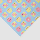 Kawaii Battenberg Cake & Cup in Tea Tissuepapier (Detail)