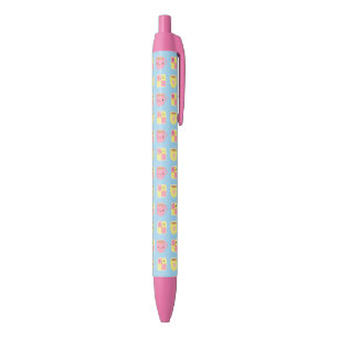 Kawaii Battenberg Cake & Cup in Tea Zwarte Inkt Pen