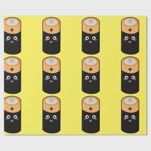 Kawaii-batterij Cadeaupapier (Vlak)