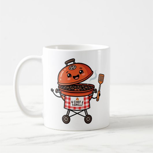 Kawaii BBQ-grillkok Vaderdag Koffiemok (Links)