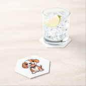 Kawaii Beagle Puppy Kartonnen Onderzetters (Insitu)