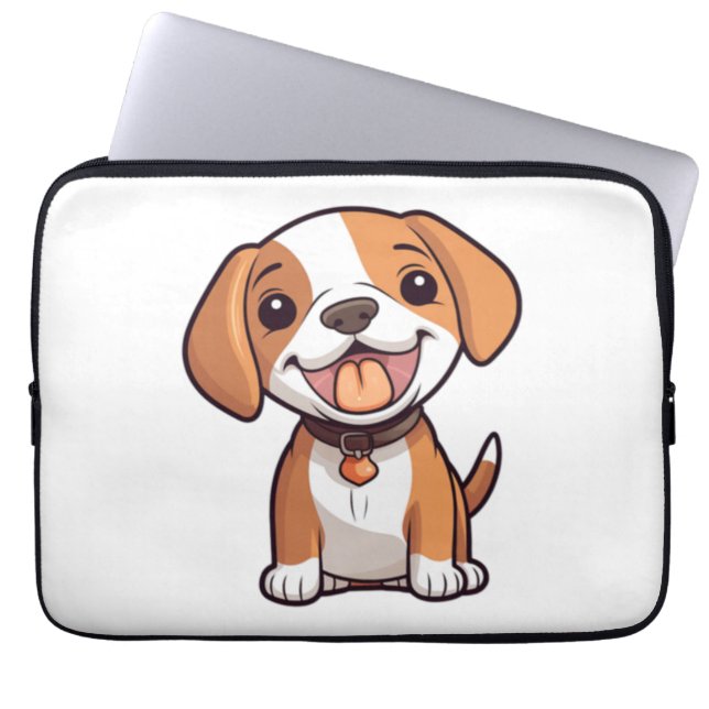 Kawaii Beagle Puppy Laptop Sleeve (Voorkant)