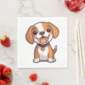 Kawaii Beagle Puppy Servet (Insitu)