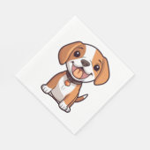 Kawaii Beagle Puppy Servet (Hoek)