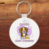Kawaii Beagle Rally Obedience Sleutelhanger (Voorkant)