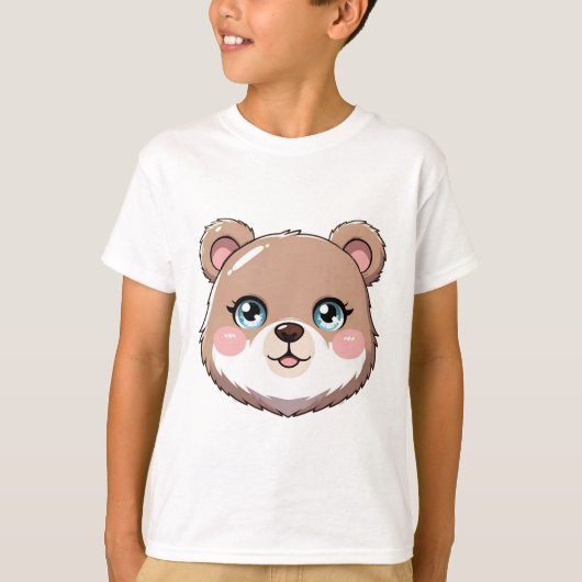 Kawaii Bear Head T-shirt (Voorkant)