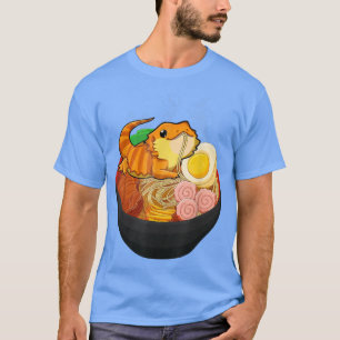 Kawaii Bearded Dragon Ramen Japanese Anime Girls T T-shirt