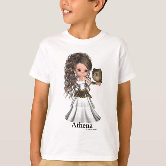 Kawaii Beauful Athena, Grieks godin Shirt (Voorkant)