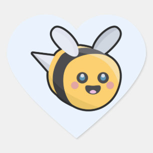 Kawaii Bee Hart Sticker