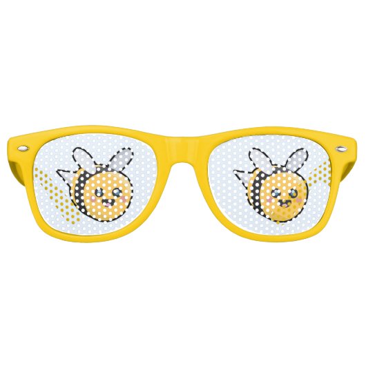 Kawaii bee retro zonnebril (Voorkant)