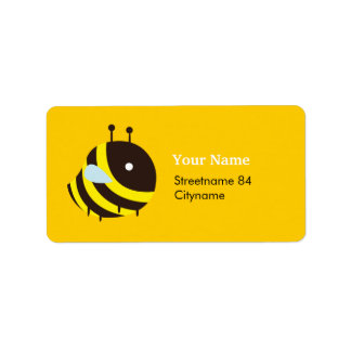 KAWAII BEE ZEER SCHATTIGEE VLIEGENDE BIJ ETIKET