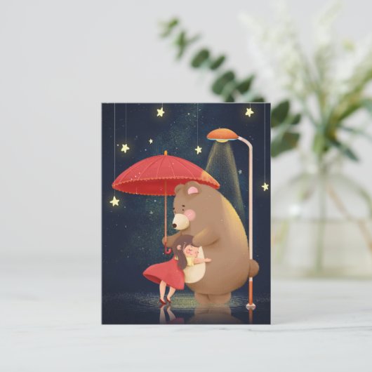 Kawaii Beer Briefkaart (Staand voorkant)