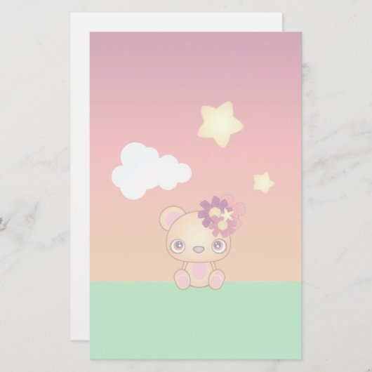 Kawaii Beer Briefpapier (Voorkant / Achterkant)