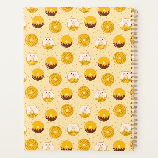 Kawaii Beer Donut Pattern Gepersonaliseerde Planne Planner (Achterkant)