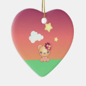 Kawaii Beer Keramisch Ornament (Rechts)