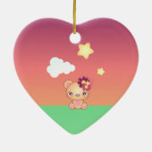 Kawaii Beer Keramisch Ornament (Achterkant)