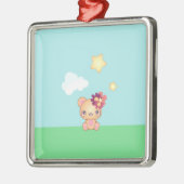 Kawaii Beer Metalen Ornament (Links)