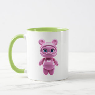 Kawaii Beer Mok Glanzend Roze Karakter Cute Thema