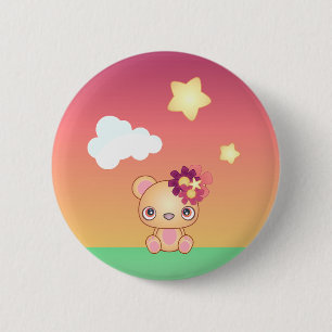 Kawaii Beer Ronde Button 5,7 Cm