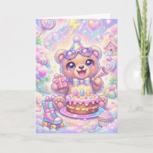 Kawaii Beer Verjaardag Pastel Regenboog Roller Sch