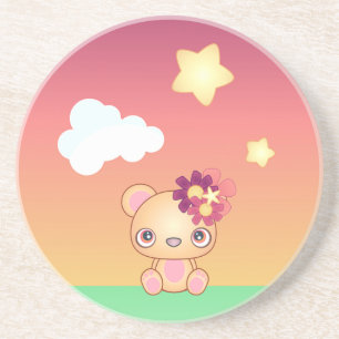 Kawaii Beer Zandsteen Onderzetter