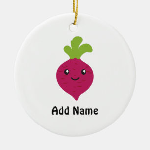 Kawaii Beet Keramisch Ornament