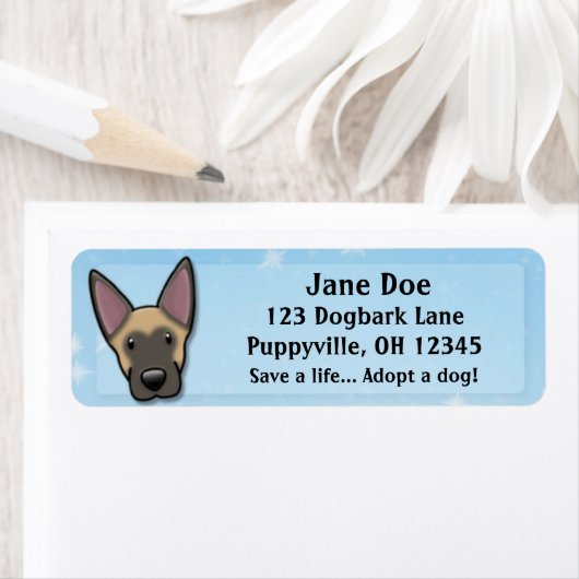 Kawaii Belgian Malinois Etiket (Insitu)