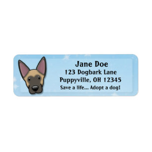 Kawaii Belgium Malinois Etiket