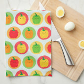 Kawaii Bell Peppers Theedoek (Quarter Fold)