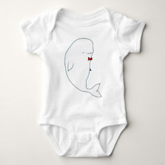 kawaii beluga walvis met rode kom romper
