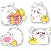 Kawaii Beren Sticker (Voorkant)