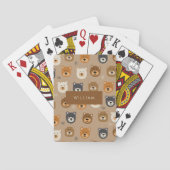 Kawaii berenpatroon voor kinderen pokerkaarten (Achterkant)