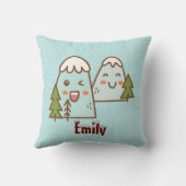 Kawaii-bergen in sneeuw kussen (Achterkant)