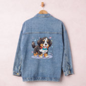 Kawaii Bernese Puppy, Schattigee Berner Pup Denim Jacket (Hangar)
