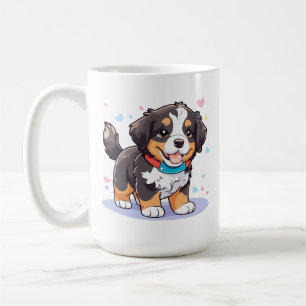 Kawaii Bernese Puppy, Schattigee Berner Pup Koffiemok