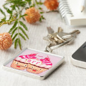 Kawaii BFF beste vrienden voor altijd cupcake Sleu Sleutelhanger (Zijkant)